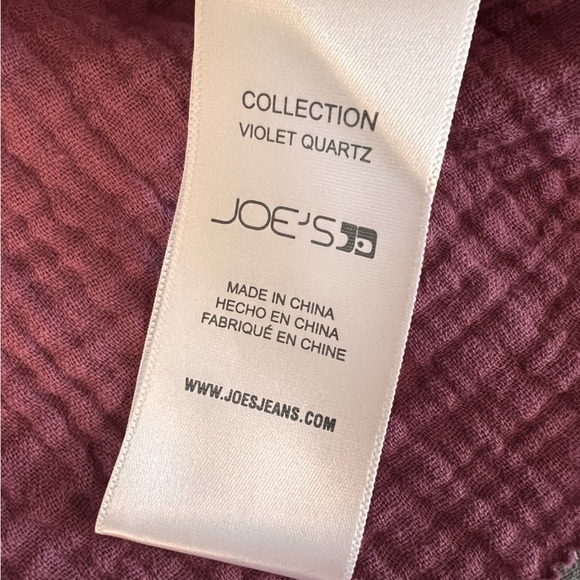 NWOT NWT Joe's Jeans Cotton Gauze Flutter Sleeve Top in Violet Quartz Size M - Picture 8 of 8